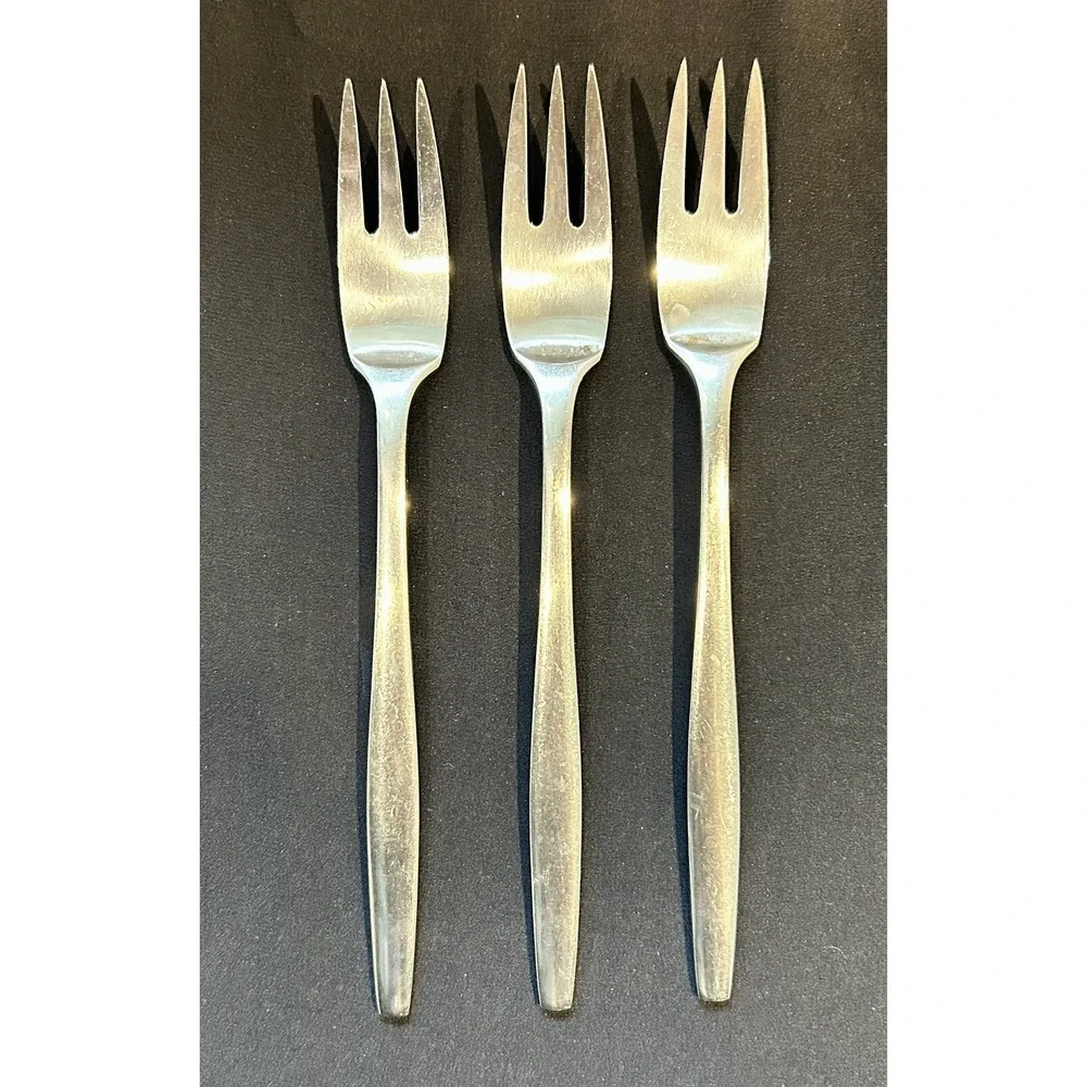 Dansk Designs IHQ Variation V DENMARK Mid Century Modern MCM Salad Fork SET OF 3